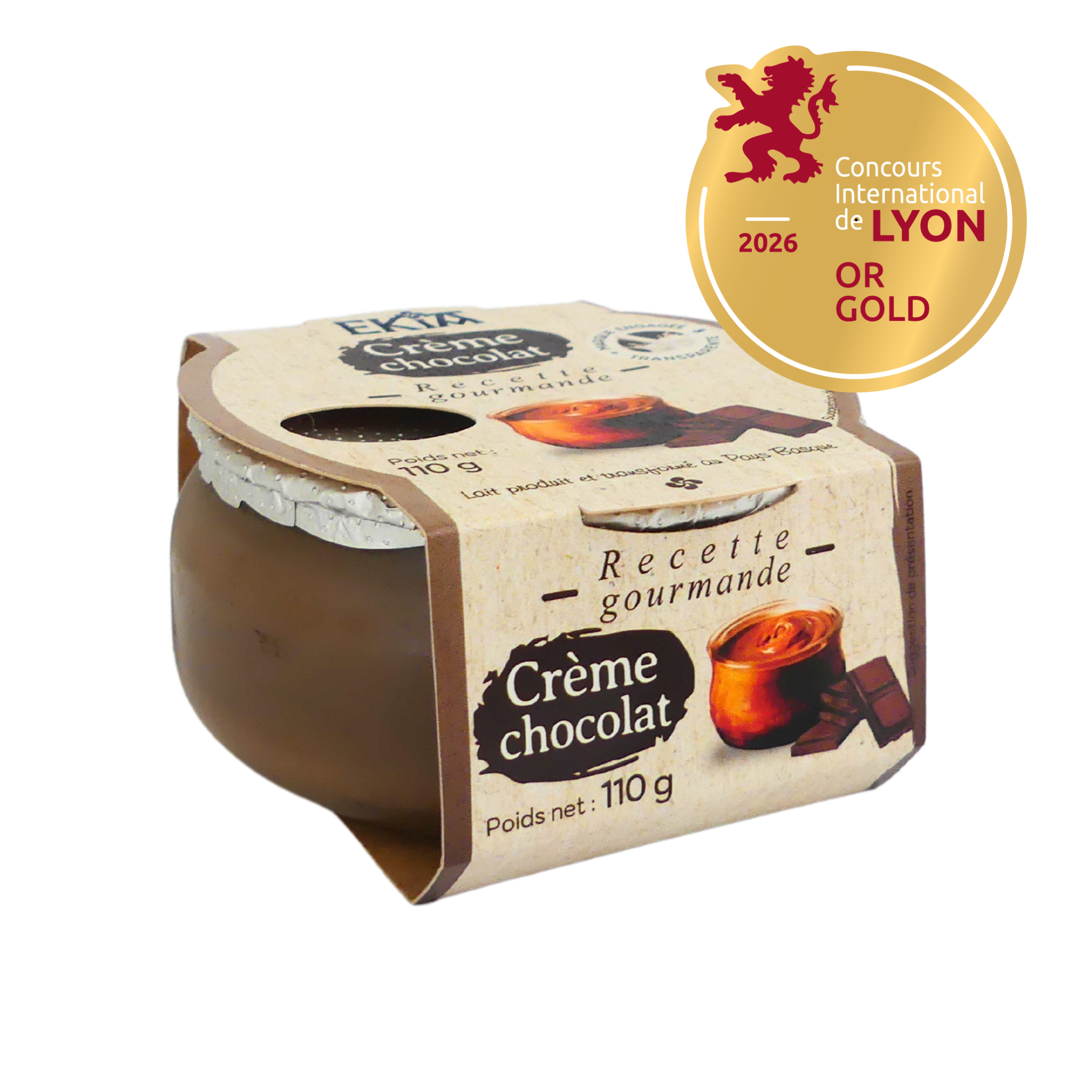 Crème aux oeufs chocolat noir cuite au four