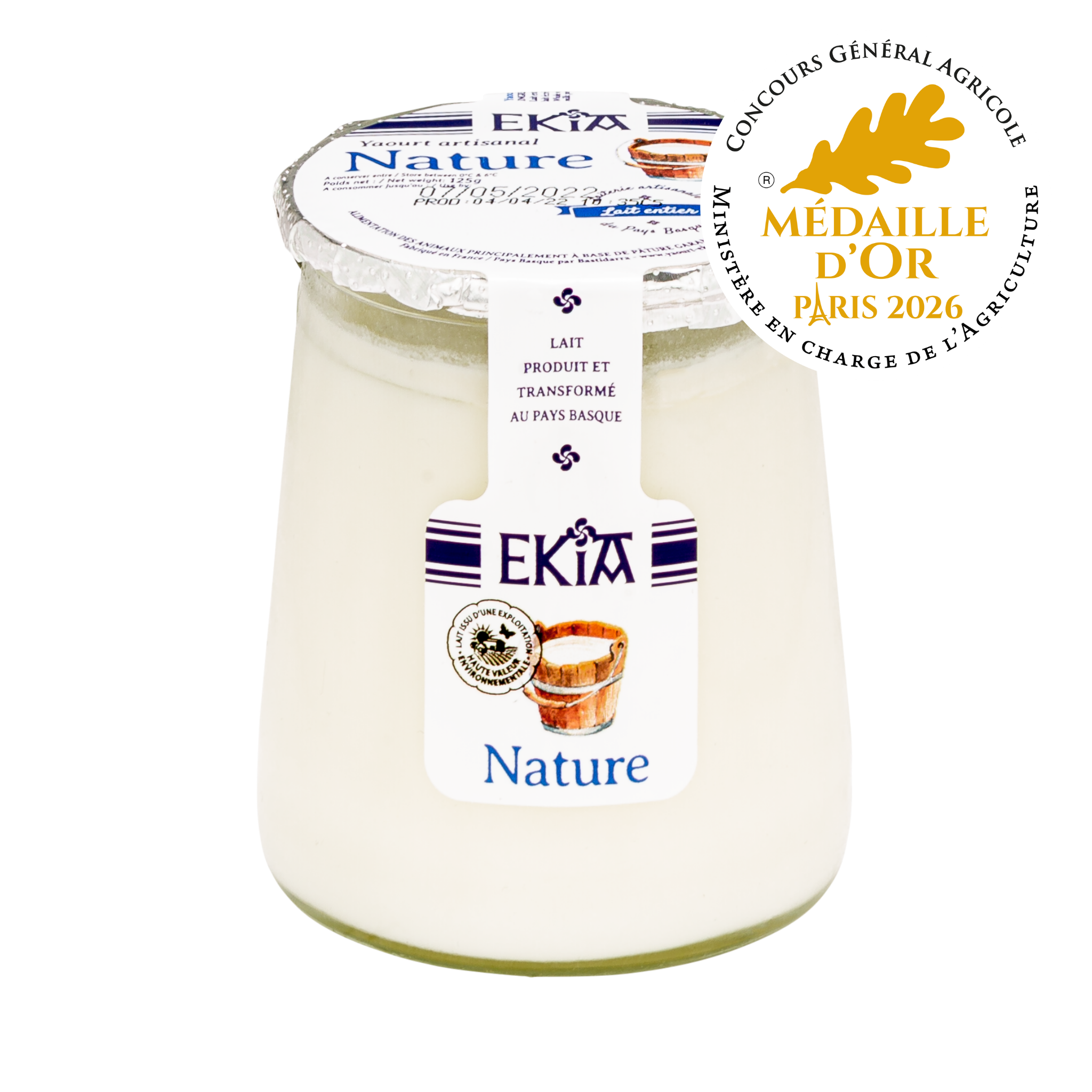 Yaourt artisanal nature pots verre